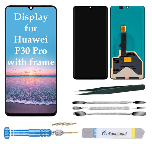 Display for Huawei P30 Pro VOG-L09 L29 AL00 INCELL LCD Screen Replacement Digitizer Touchscreen with Tools Black with frame